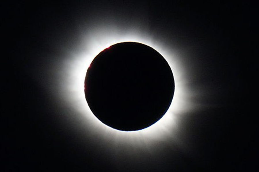 A total solar eclipse that took place in Longyearbyen, Spitsbergen