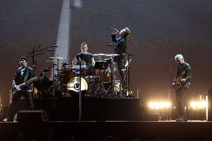 Bono and U2 perform on Saturday, June 3, 2017 at Soldier Field in Chicago, Ill.  (Nuccio DiNuzzo/Chicago Tribune/TNS)