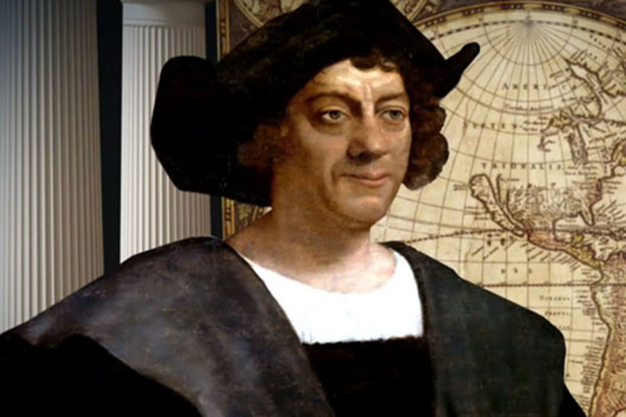 Portrait of Christopher Columbus who has a federal holiday named after him in many states.