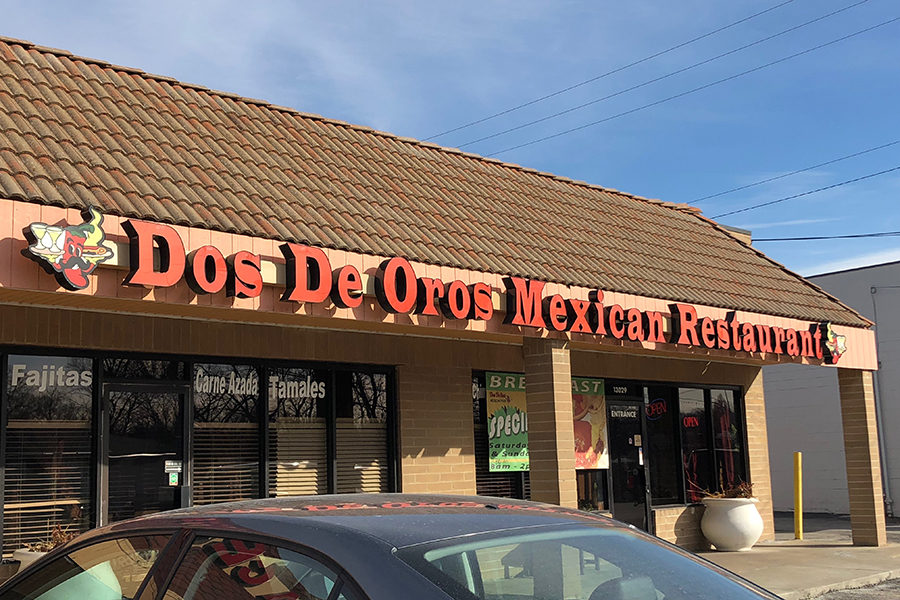 Dos De Oros original location is at 13029 Holmes Rd in Kansas City, Mo, across the street from QuikTrip and a short drive from school.