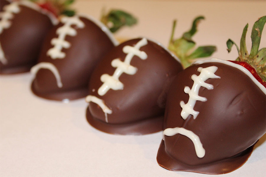 Chocolate Covered Strawberry Footballs