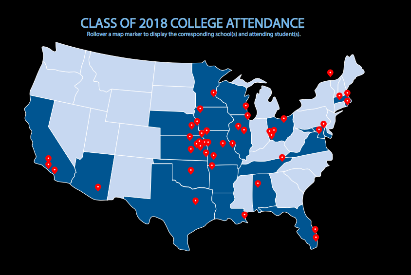 Class of 2018 Interactive College Map