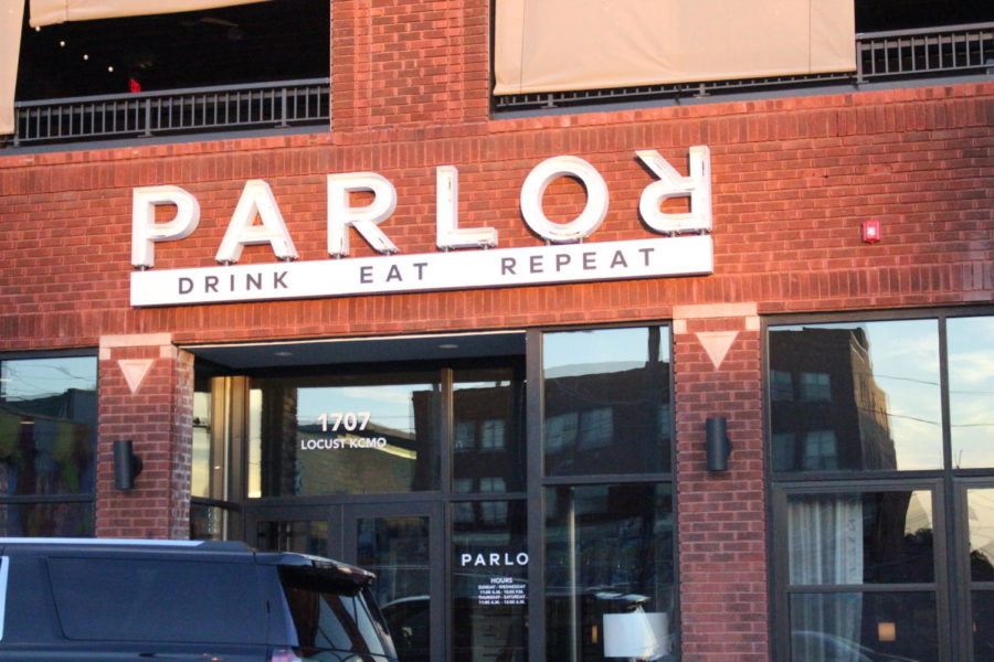 Parlor is located in The Crossroads and offers indoor and outdoor seating options. 