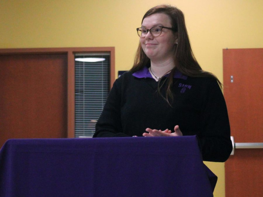 Junior Zoey Jenson performs at the first ever Debate Showcase Dec. 4. 