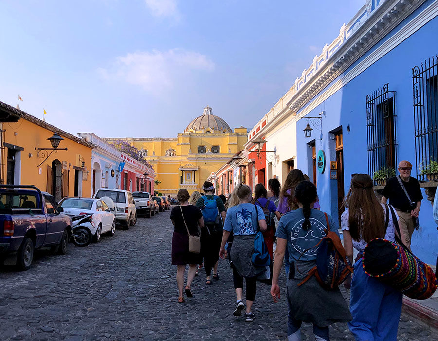 The streets of Antigua, Guatemala March 15.