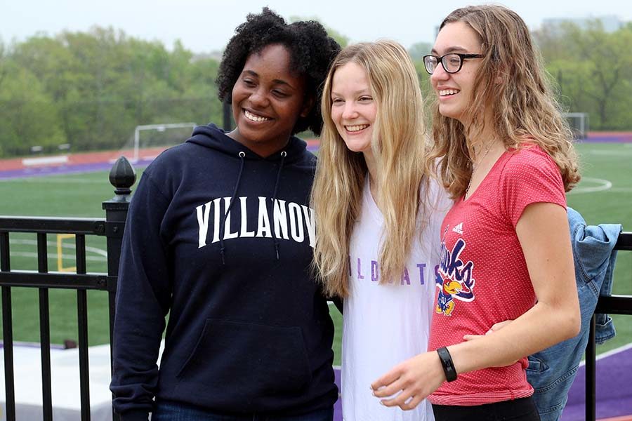 Looking ahead to college this upcoming fall, senior Kendall Rogers will attend Villanova University, senior Sophie Hewitt will attend Kansas State University and senior Brenna Richart will attend the University of Kansas.