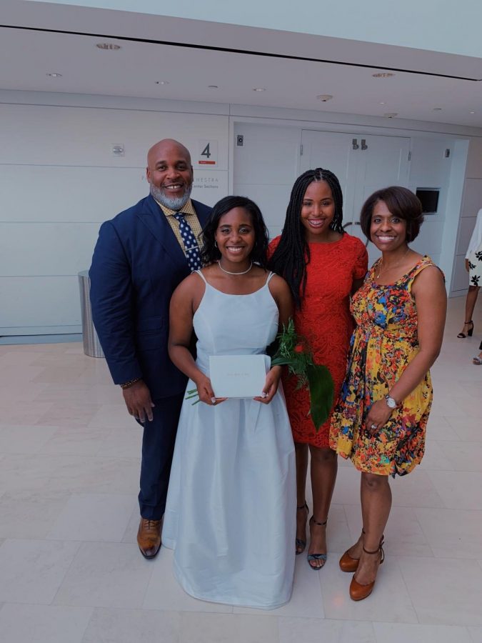 My father Robert Rogers, my sister Kendall Rogers, my mother Doris Rogers and I at Kendall's graduation ceremony at the Kauffman Center of Performing Arts May 23.