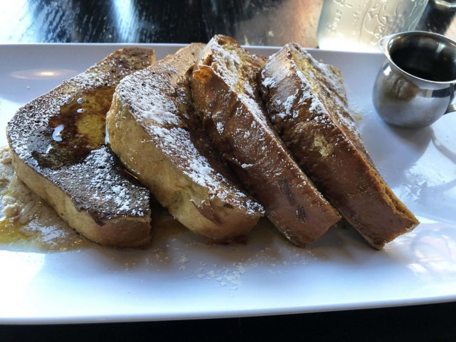 Pumpkin Spice french toast from The Farmhouse. Brunch is held on Sundays and the seasonal menu changes. 