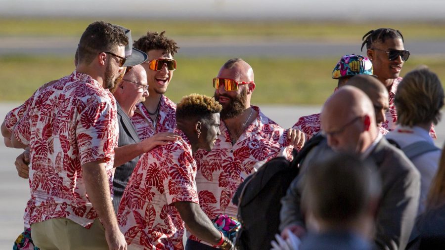 The Kansas City Chiefs arrive in Miami, Florida Jan. 26 for Super Bowl LIV against the Tennessee Titans Feb. 2. 