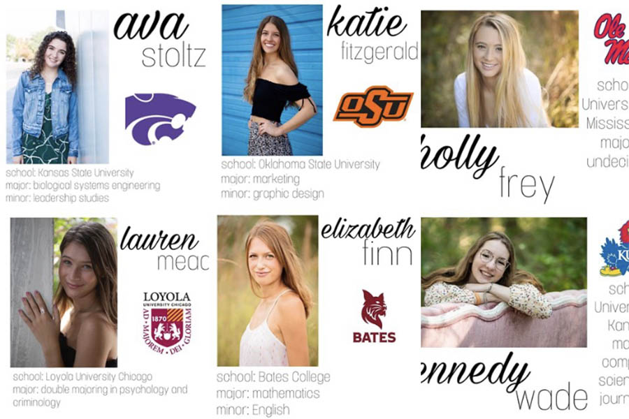 Displayed are the six most recent posts on the @sionseniors2020 Instagram. Featured are seniors Ava Stoltz, Katie Fitzgerald, Holly Frey, Lauren Mead, Elizabeth Finn and Kennedy Wade. 