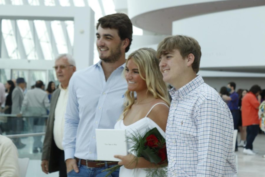 Abby Thornhill '22 poses for a photo after the ceremony.