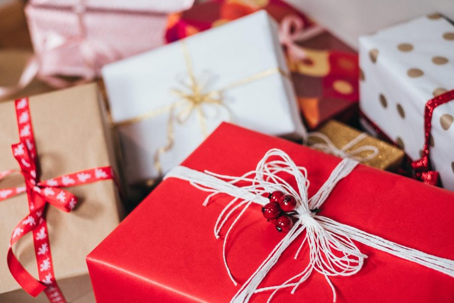 Perfectly wrapped presents await to be opened on Christmas morning. 