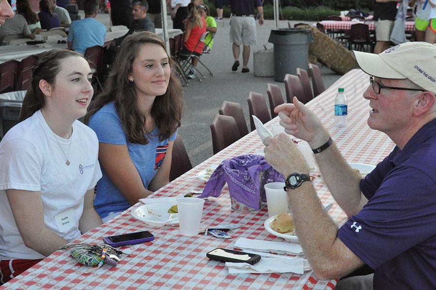 Seniors Katherine Glaser and Madeline Browne enjoy their last Father Daughter Barbeque and reminisce on the past three years with Browne's father. The seniors say the idea of leaving Sion within the next year makes this barbeque more special. 