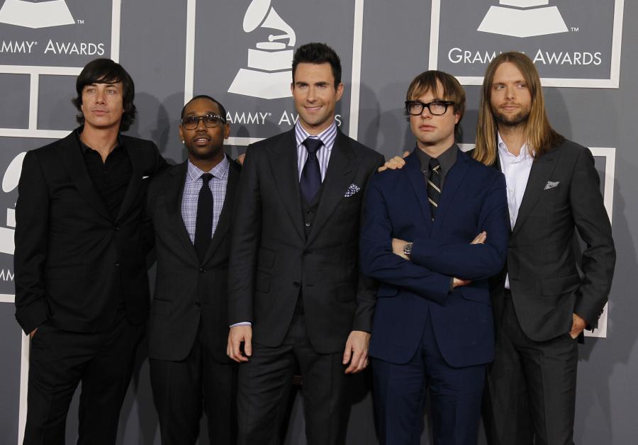 Maroon 5 at the 54th Annual Grammy Awards at the Staples Center in Los Angeles, California, on Sunday, February 12, 2012. 