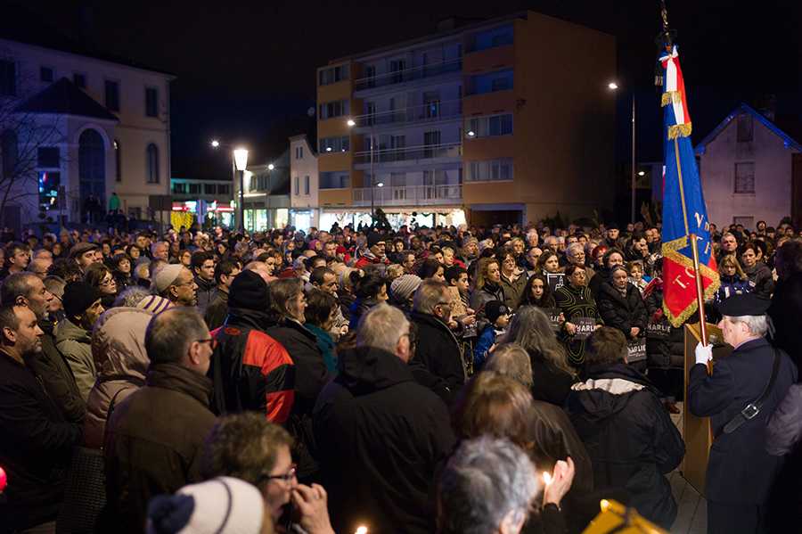 Thousands of people gather during a demonstration march in Paris on Saturday, Jan. 10, 2015, in support of the victims of this week&apos;s twin attacks in the French capital. Hundreds of extra troops are being deployed around Paris after three days of terror left the nation in shock. 