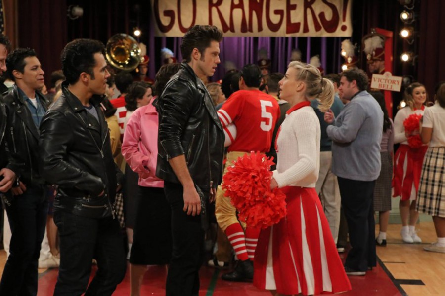 Julianne Hough and Aaron Tveit in "Grease: Live." (Fox)