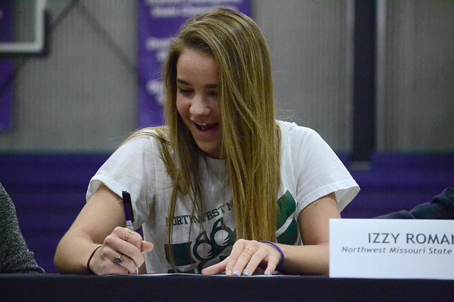 Senior Izzy Romano signs to play soccer at Northwest Missouri State University. 