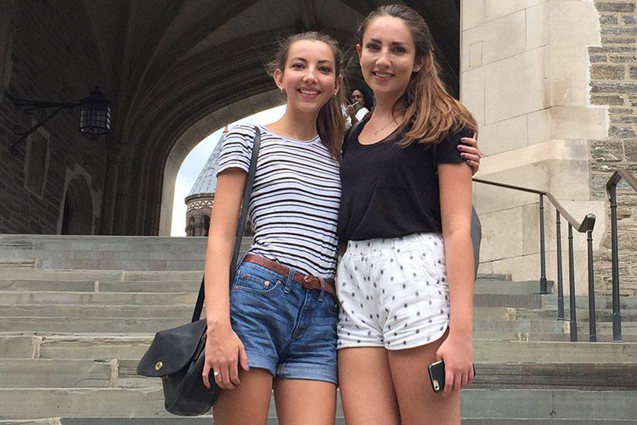 Junior Meg Schwartz savors the last moments with her older sister, Ellie, before sending her off to college at Princeton University.