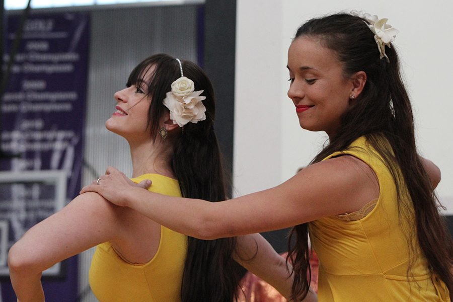 Dance instructor Kathleen Schuler was joined by her friend Mary Marshall for their dance of gratitude.