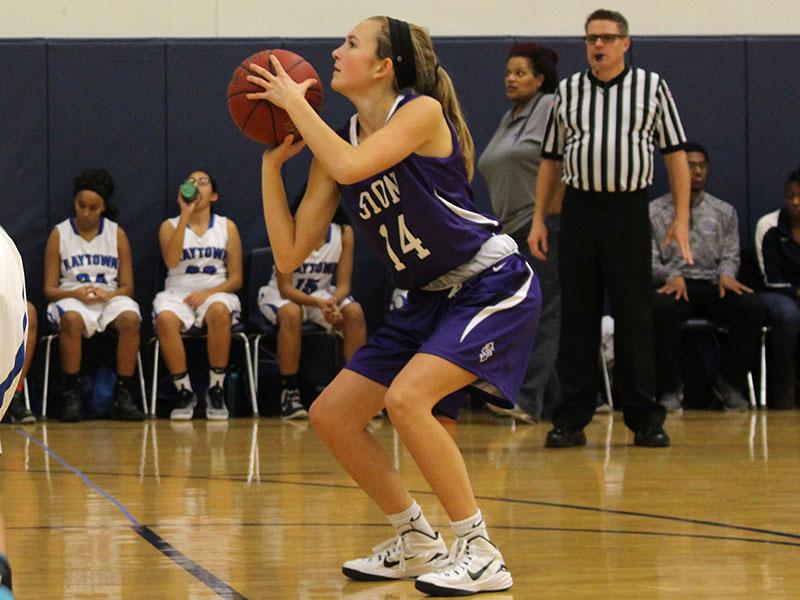 Sophomore Mia Mcley gears up for a free throw Dec. 1.