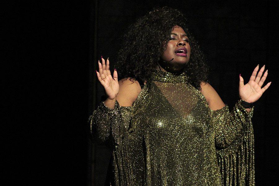 Deloris Van Cartier (senior Taylor Ramsey) sings the reprise of "Fabulous Baby" in Act 2 of "Sister Act."