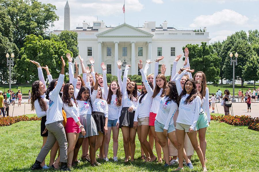 All the Girl Up Teen Advisors pictured on the White House Lawn in July 2016. Junior Meg Schwartz is found on the far right.