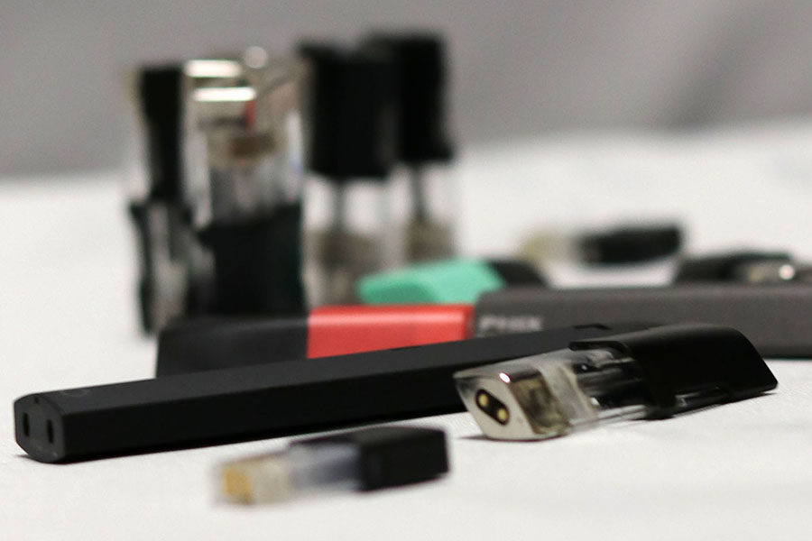 Electronic cigarettes and vaping tools, pictured, are often just as dangerous as regular cigarettes. 