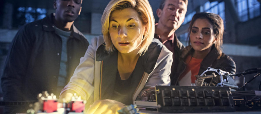 Jodie Whittaker playing the first ever female Doctor and 3 her companions during the season 11 premiere of "Doctor Who" aired Oct. 7. (Photo by MCT Campus)