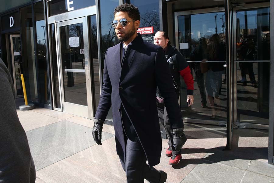 Actor Jussie Smollett leaves the Leighton Criminal Court building after all charges were dropped in his disorderly conduct case on Tuesday, March 26, 2019. (Antonio Perez/Chicago Tribune/TNS)