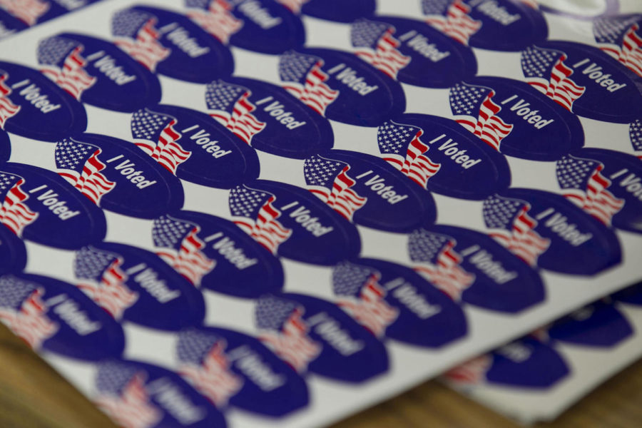 "I voted" stickers in a June 2018 file image. (John Gibbins/San Diego Union-Tribune/TNS)