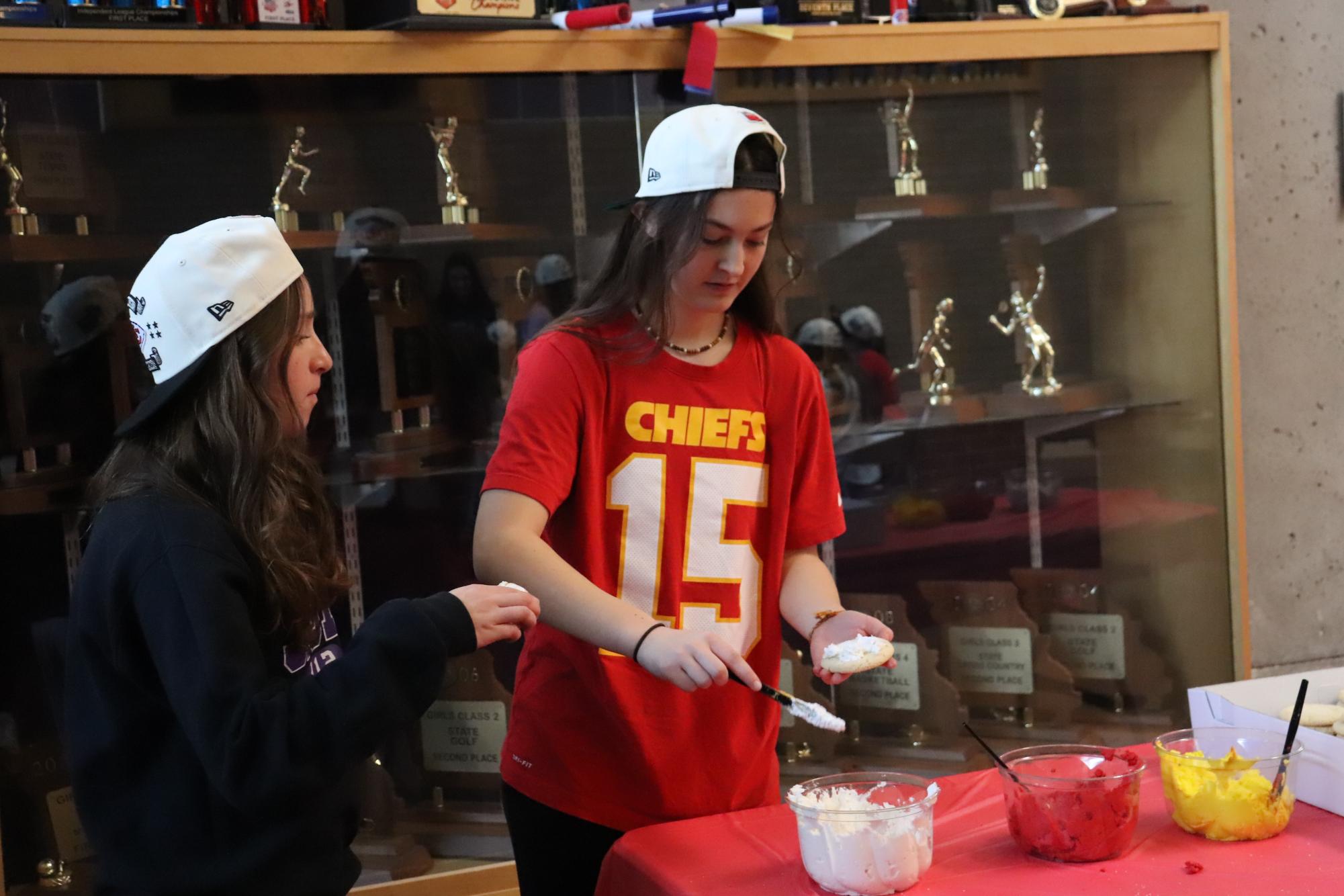 Sion celebrates the Chiefs as they head to the Super Bowl Feb 9, 2024.